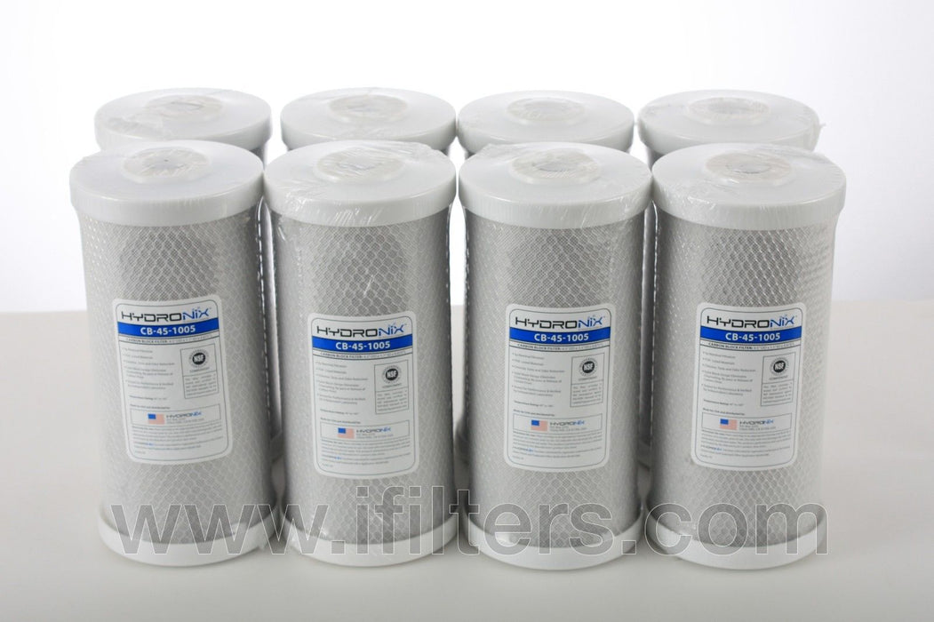 Hydronix CB-45-1005 Whole House Carbon Block Water Filter CTO 4.5" x 10" - 5 Micron
