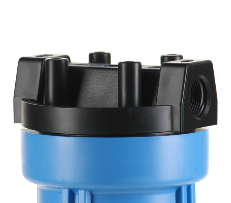Filter Housing 20" For Filtration Systems & Hydroponics, Blue/Black, 3/4" Ports
