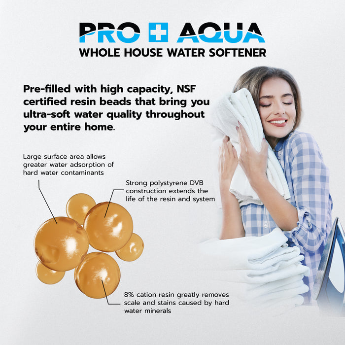 Whole House Water Softener High Demand Heavy Duty 80,000 Grain Capacity 1" Ports