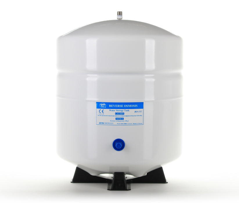 Stainless Steel 4.5 Gallon Reverse Osmosis Storage Water Tank - White, 1/4" Port