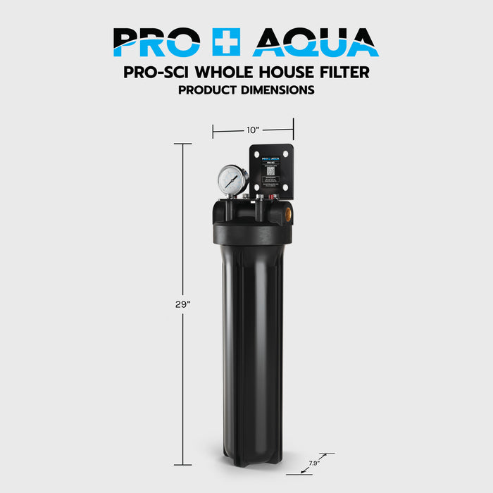 PRO+AQUA PRO-SCI Whole House Single Stage Carbon Infused Water Filter System