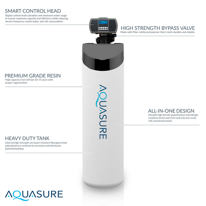 Aquasure Harmony Lite 32,000 Grain Cabinet Water Softener – Compact All-in-One System