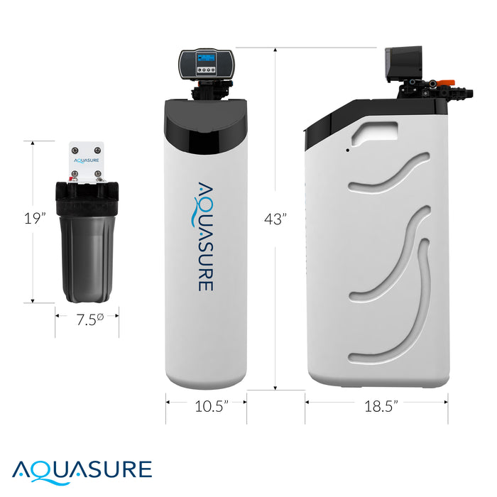 Aquasure Harmony Lite 34,000 Grain Water Softener – Space-Saving Cabinet System
