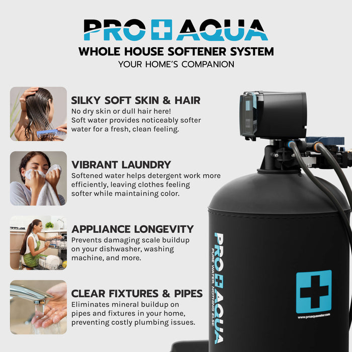 PRO+AQUA BNDL-WEL ELITE Well Water Filtration and Softener Bundle, Iron, Odor, Hardness