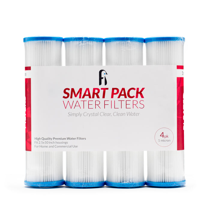 1 Micron Smart Pack Pleated Filter 2.5" X 9 3/4" - 4 Pack