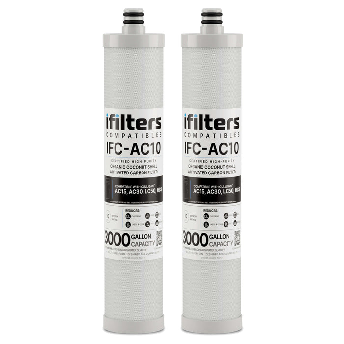 Culligan AC10 Compatible Smart Pack Carbon Filters For AC-30 AC-15 - 2 Pack
