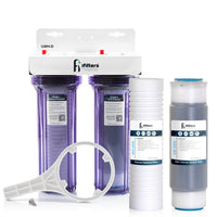 Whole House Water Filtration System 2 Stage Bundle for Sediment & CTO, 3/4" Gen2