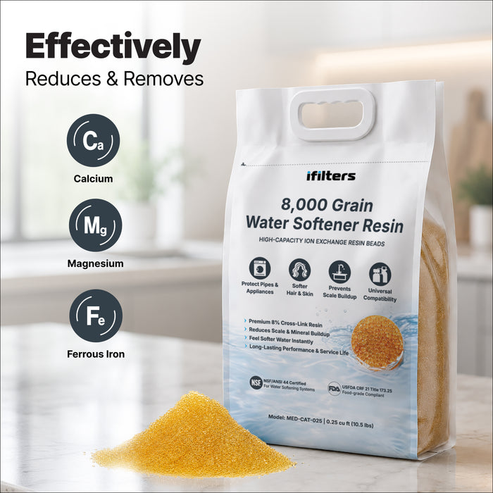 Water Softener Resin High Quality Replacement Cation 100% Ion Exchange 0.25 CuFt