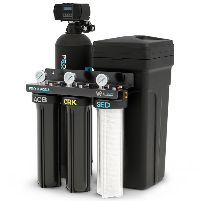 Whole House Water Filtration System + 25,000 Grain Water Softener | Bundle