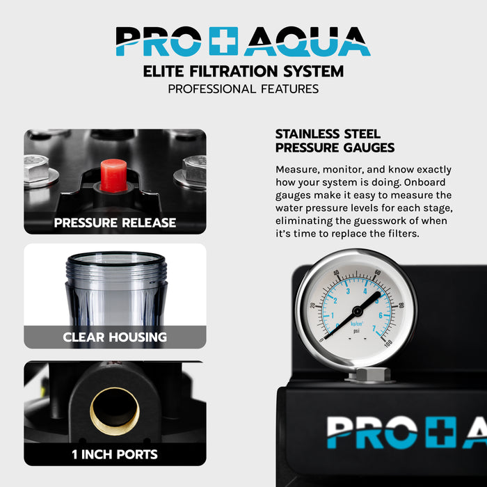 Whole House Water Filtration System + 25,000 Grain Water Softener | Bundle