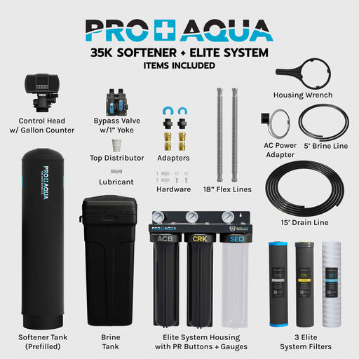 Whole House Water Filtration System + 25,000 Grain Water Softener | Bundle