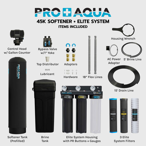 Whole House Water Filtration System + 35,000 Grain Water Softener | Bundle