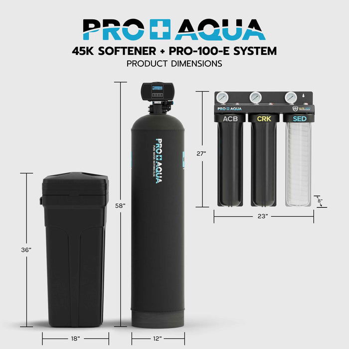 Whole House Water Filtration System + 35,000 Grain Water Softener | Bundle