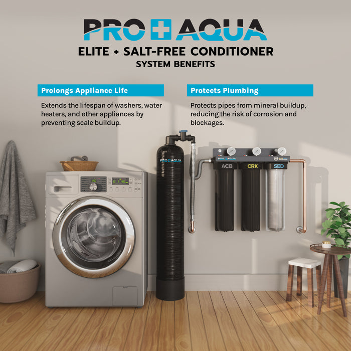 Salt-Free Softener Conditioner and ELITE 3-stage heavy metal odor system, 10.31 GPM