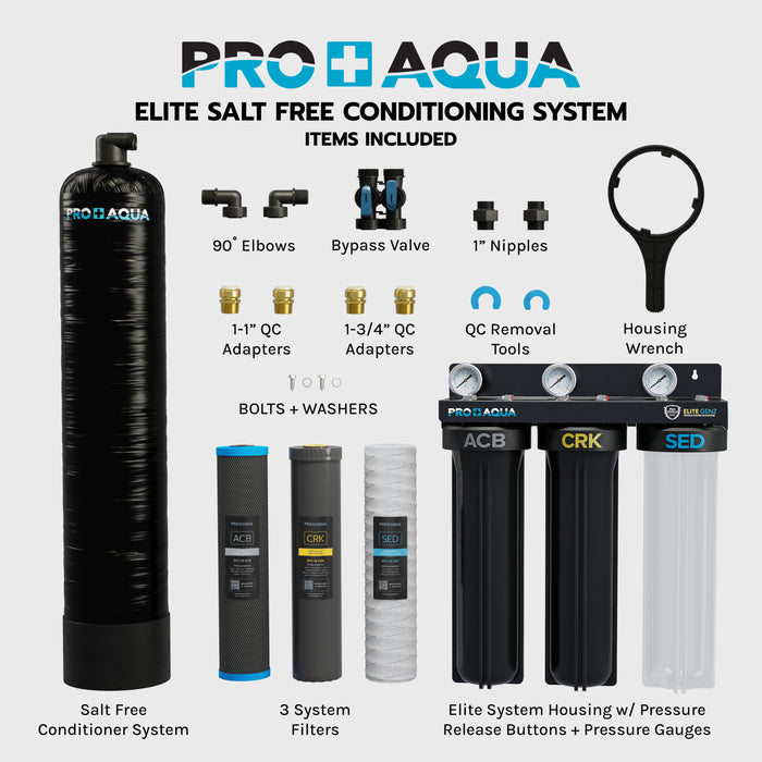Salt-Free Softener Conditioner and ELITE 3-stage heavy metal odor system, 15 GPM