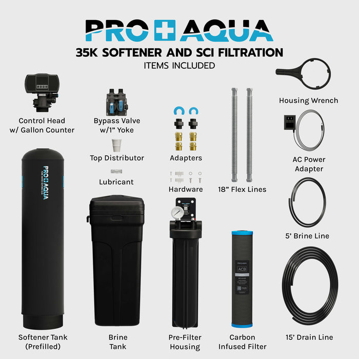 PRO-SCI-S35E 35,000 Grain Whole House Water Filter & Softener Bundle