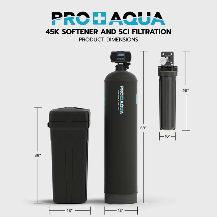 PRO-SCI-S45E 45,000 Grain Whole House Water Filter & Softener Bundle