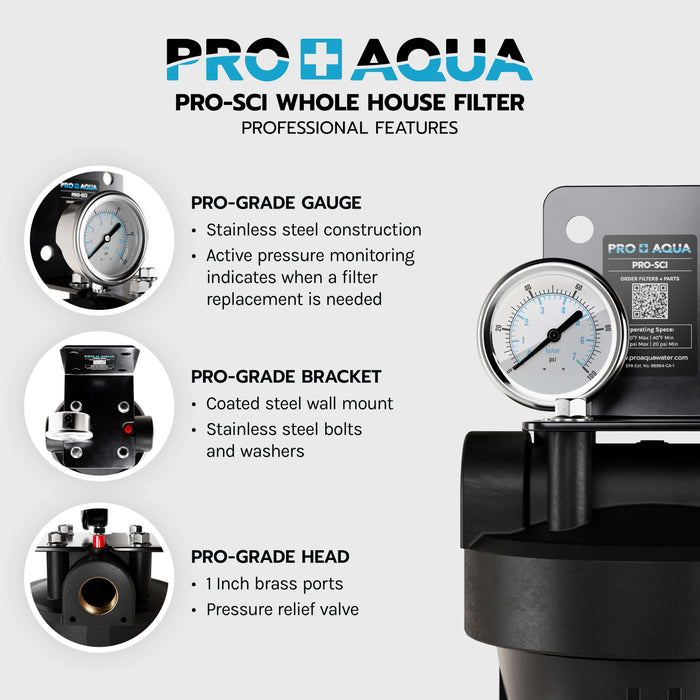 PRO-SCI-S55E 55,000 Grain Whole House Water Filter & Softener Bundle