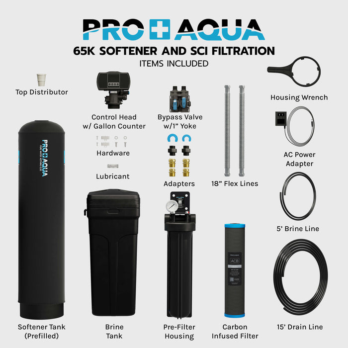 PRO-SCI-S80E 80,000 Grain Whole House Water Filter & Softener Bundle