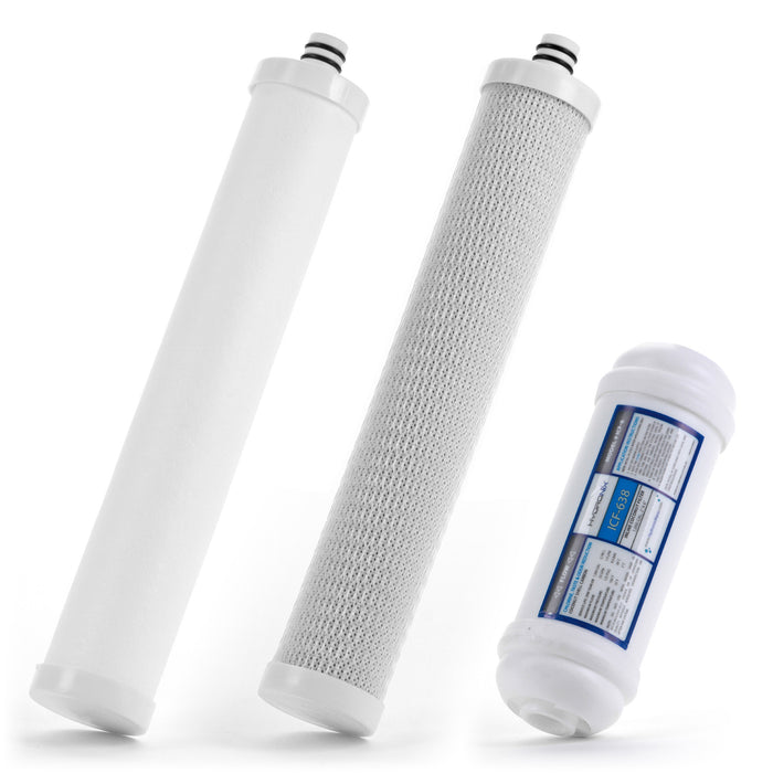 Hydronix  Compatible Culligan AC-30 AC-15 RO 3 Filter Replacement Set for Reverse Osmosis Drinking Water System, 12.5x5x1.9, White