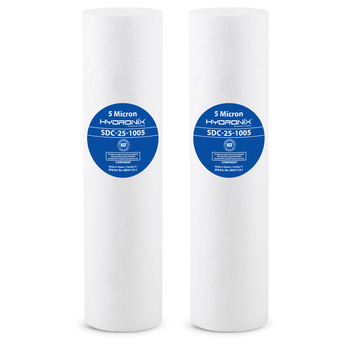 2 PK Whole House Reverse Osmosis Sediment Water Filter Cartridge 2.5 x 10, 5 μm