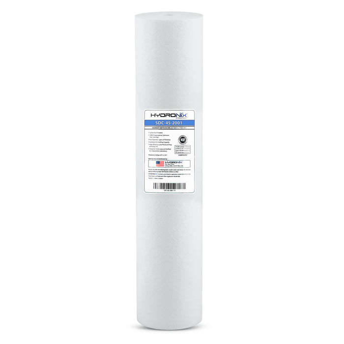 Whole House Hydroponics Commercial Sediment Water Filter 20", 1 μm