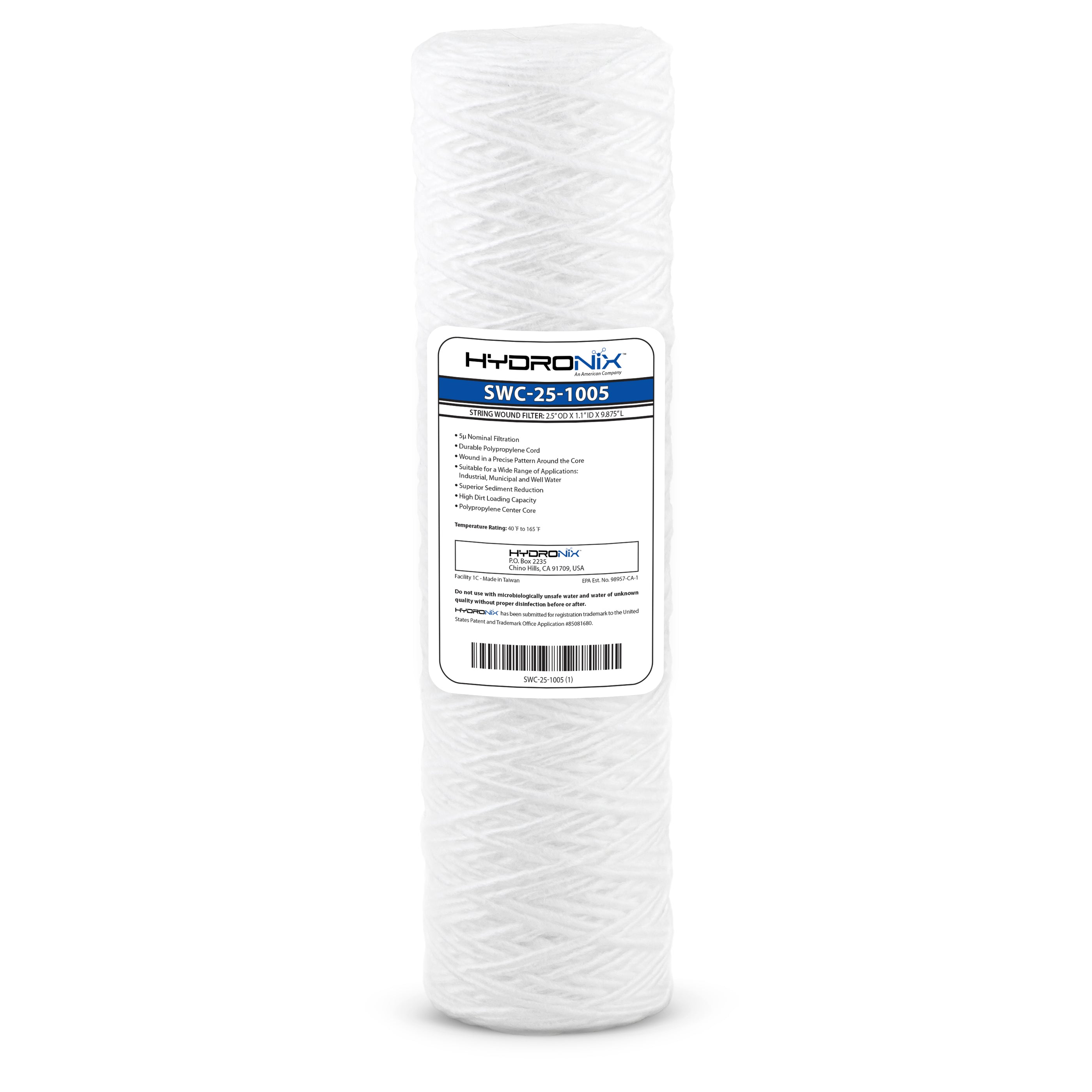 Whole House String Wound Sediment Water Filter Cartridge 2.5