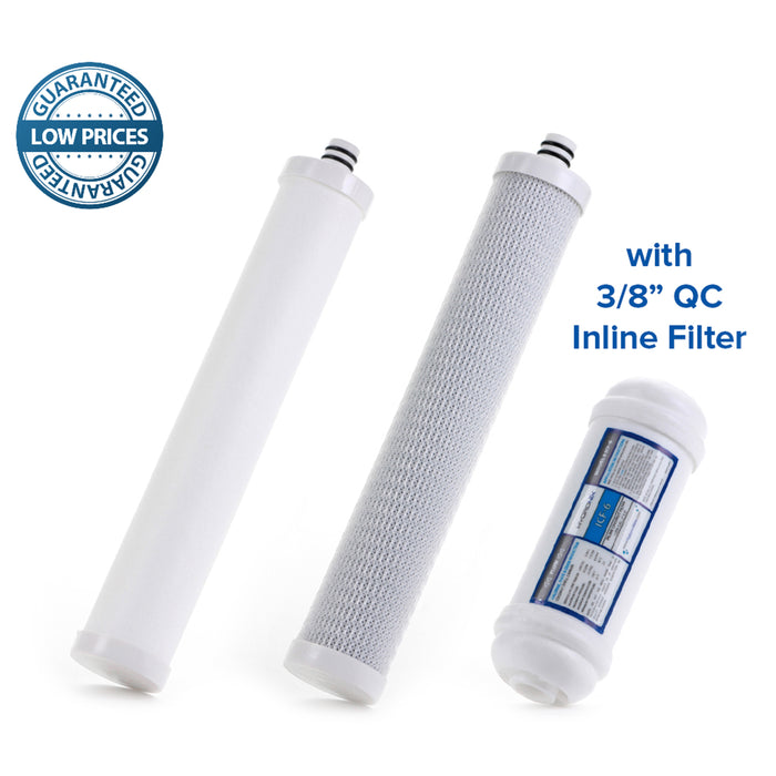 Culligan RO Filter Set for AC-30 AC30 Reverse Osmosis System with 3/8 inline QC