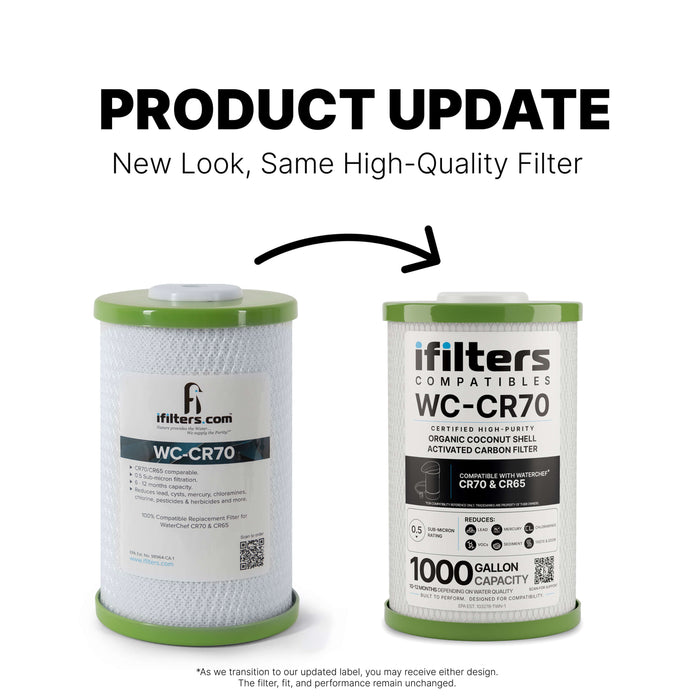 CR70 CR65 Replacement Water Filter Cartridge, 1,000 Gal, for C7000 C6500 Systems