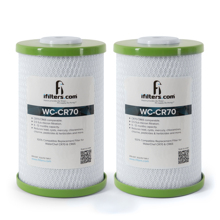 2 Pk, CR70/CR65 Replacement Water Filter Cartridge, 1,000 Gal for C7000 C6500 Systems