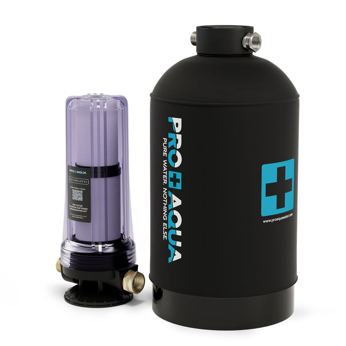 PRO+AQUA WS-P-16-BNDL - Portable RV Water Softener 16,000 Grains and Filtration System Bundle