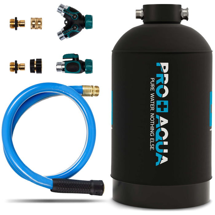 PRO+AQUA WS-P-16 - Portable RV Water Softener Pro Grade 16,000 Grain, Trailers, Boats, Car Washing