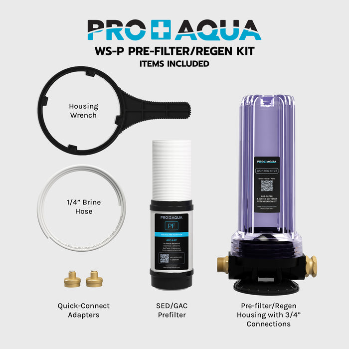 PRO+AQUA RV Filter and Water Softener Regeneration Kit for Sediment, Chlorine, Odor, Taste