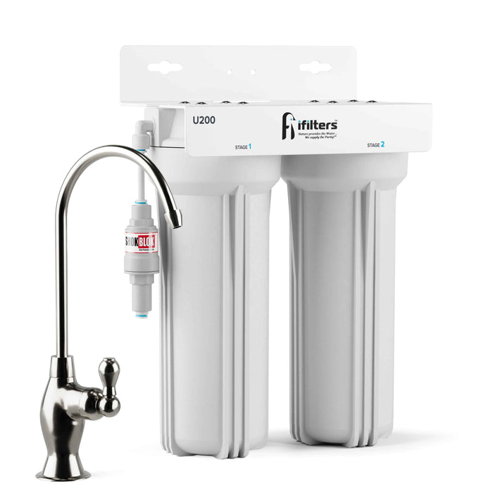 U200 Premium Drinking Water Filtration System 2 Stage & Designer Faucet
