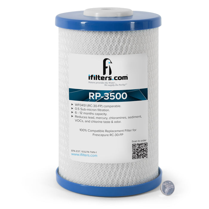 RP-3500 Replacement Water Filter, 1000 Gal, Compatible with Frescapure 3500 WF0451