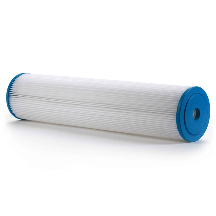 Pleated Sediment Water Filter Home or Commercial, Reusable 4.5" x 20" - 30 μm