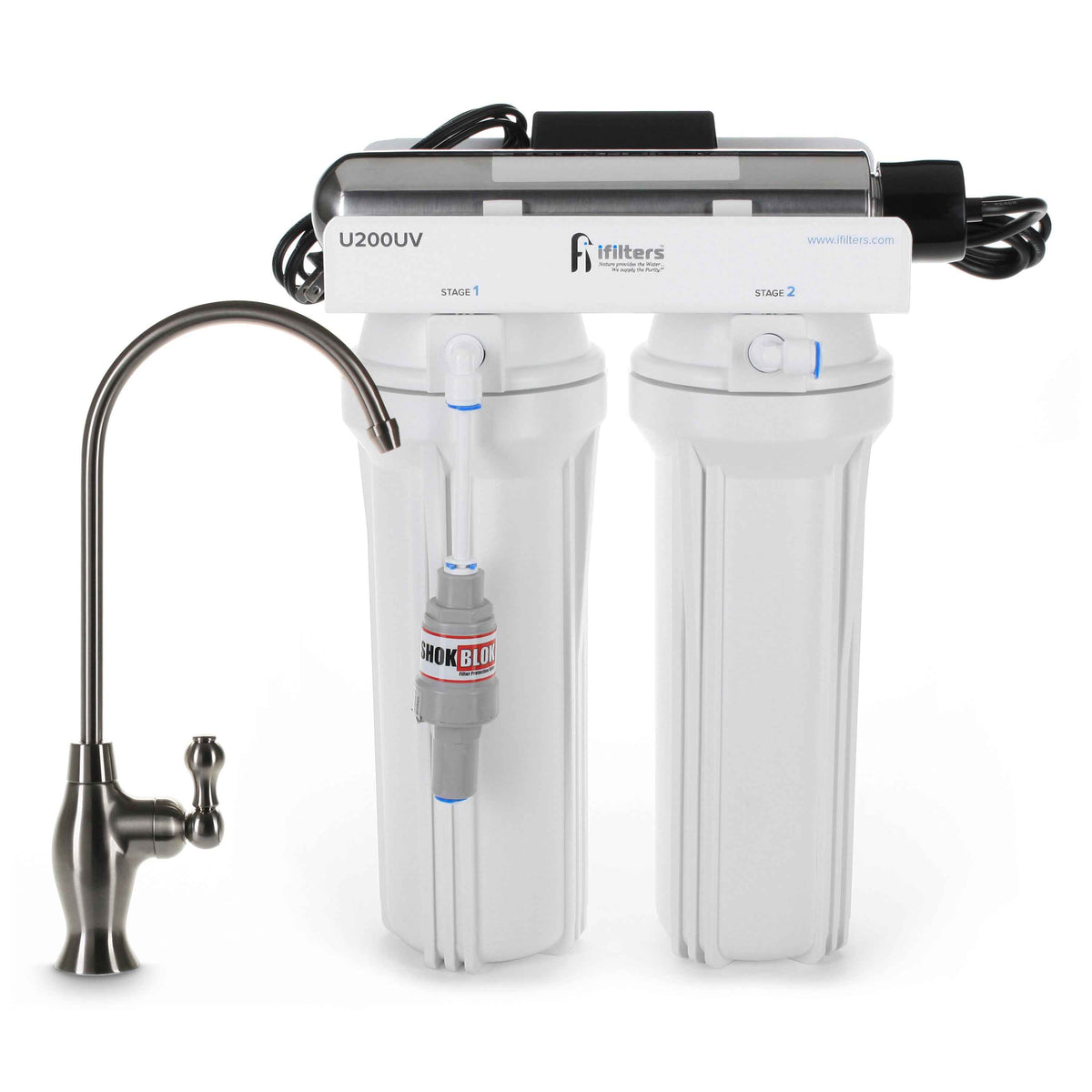 UV Drinking Water Filtration Purifier System 3 Stage Filter & Steriliz