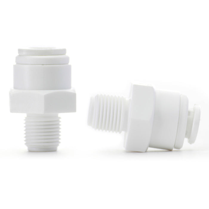 2 Pack 1/4" Quick Connect x 1/4" NPT Fittings, Reverse Osmosis Filter Systems