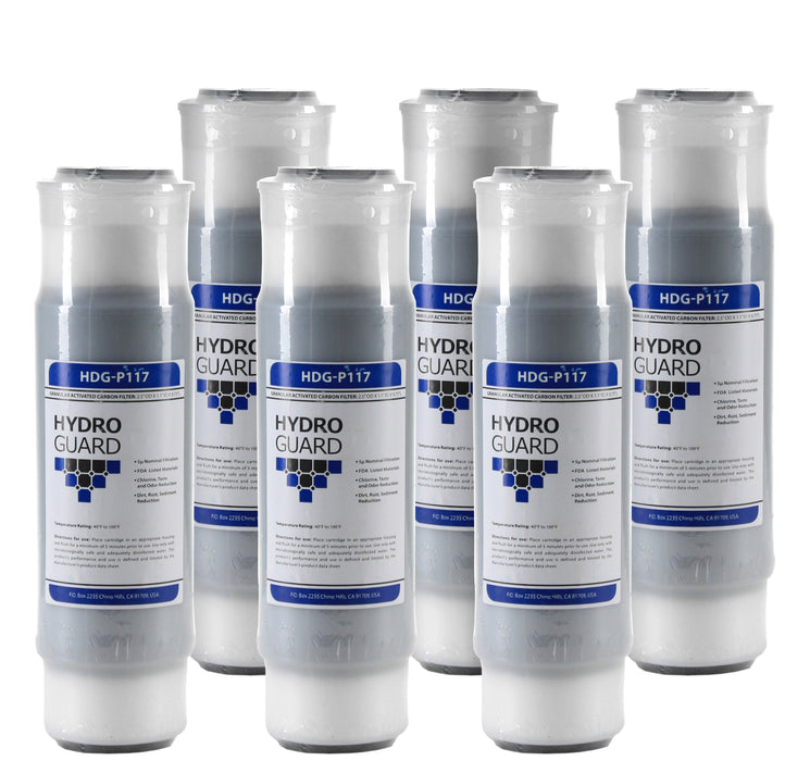 Hydro Guard HDG-P117 Premium GAC Water Filter Cartridge (6 Pack) - Interchangeable with AP117