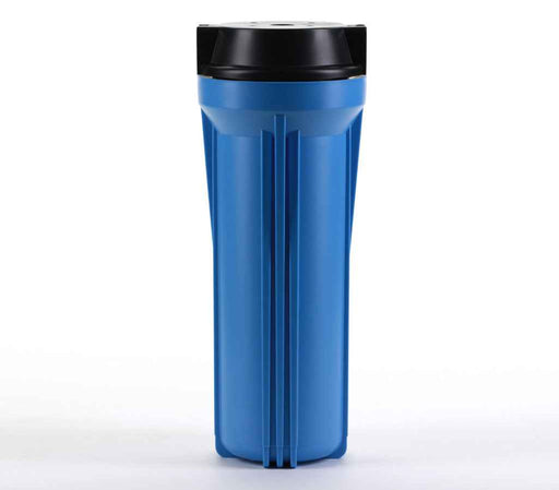 Hydronix RO & Filtration Systems 10" Blue Housing w/ Black Flat Cap 3/8" Ports
