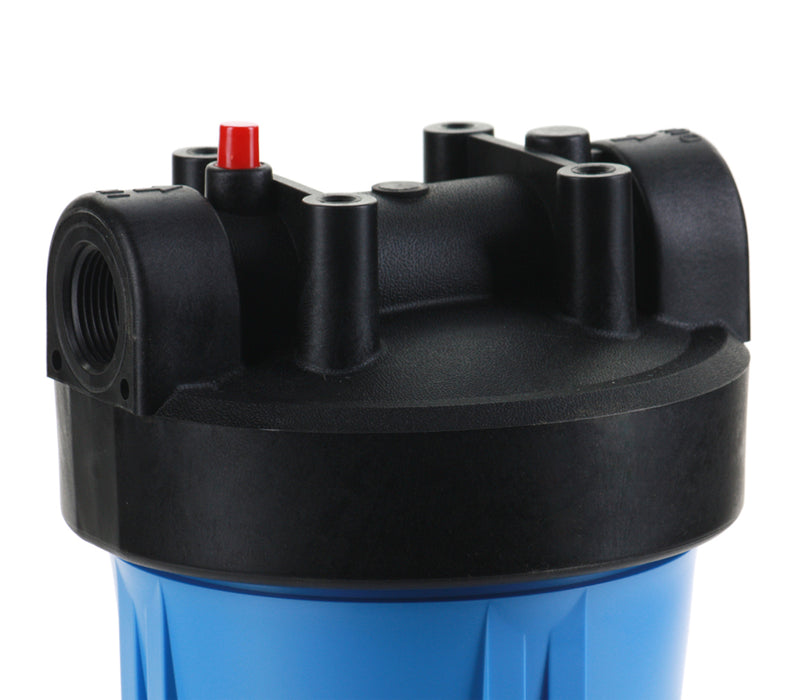 Hydronix HF45-10BLBK10PR Water Filter Housing NSF listed 10" - 1" Ports w/ PR