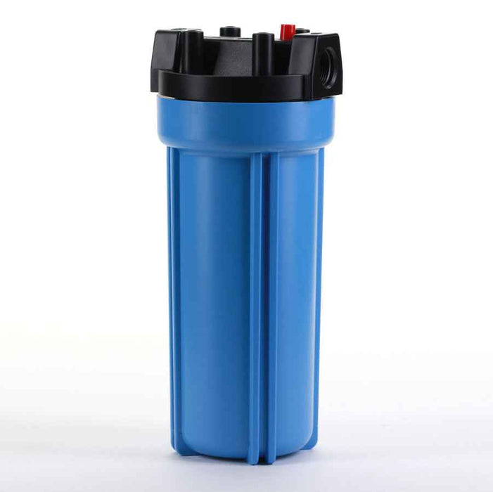 Filter Housing 10" For RO, Whole House, Hydroponics, Blue/Black 3/4" Ports w/PR