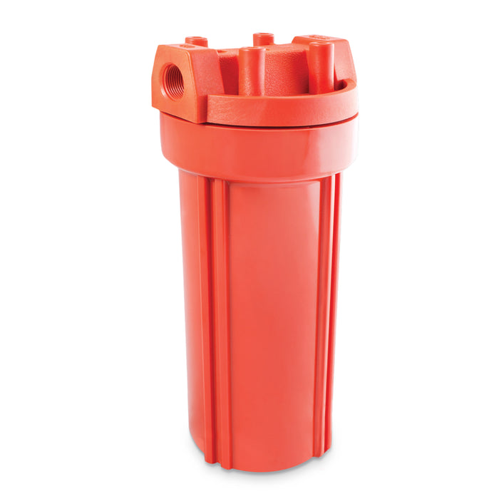 High Temp Filter Housing 10", 3/4" Ports, Red
