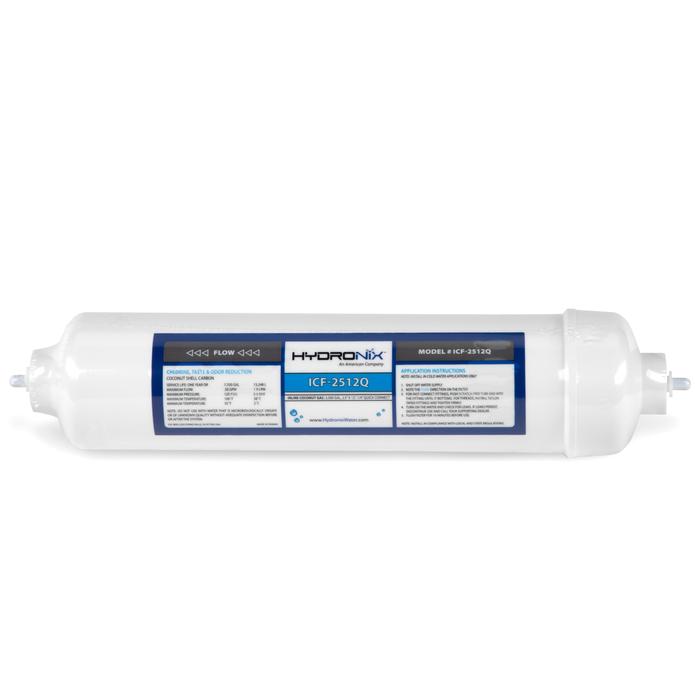 Hydronix ICF-2512Q Inline Coconut Filter 12" with 1/4" QC