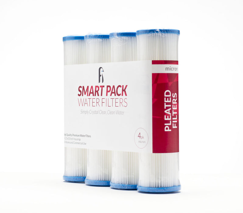 5 micron Smart Pack Pleated Filter 2.5" X 9 3/4" - 4 Pack