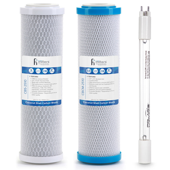 Drinking Water Replacement Filter Set for 3 stage UV Filtration Systems