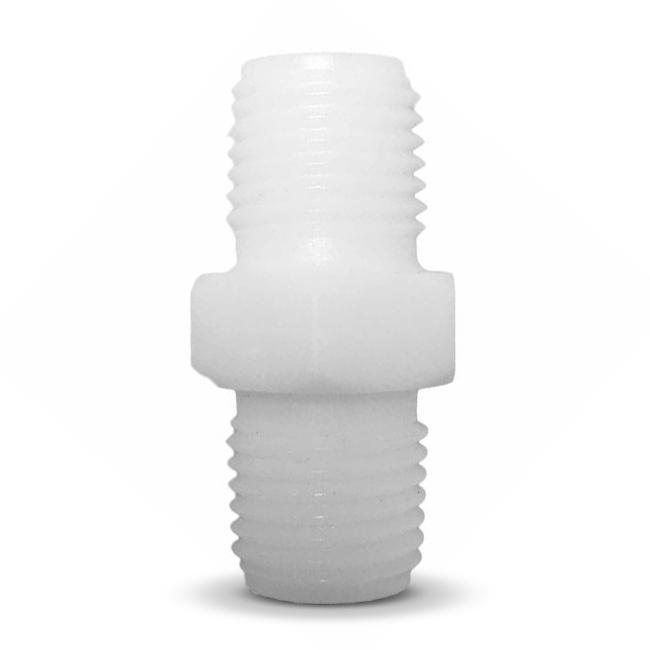 1/4" NPT Nipple Male Connector, Polypropylene