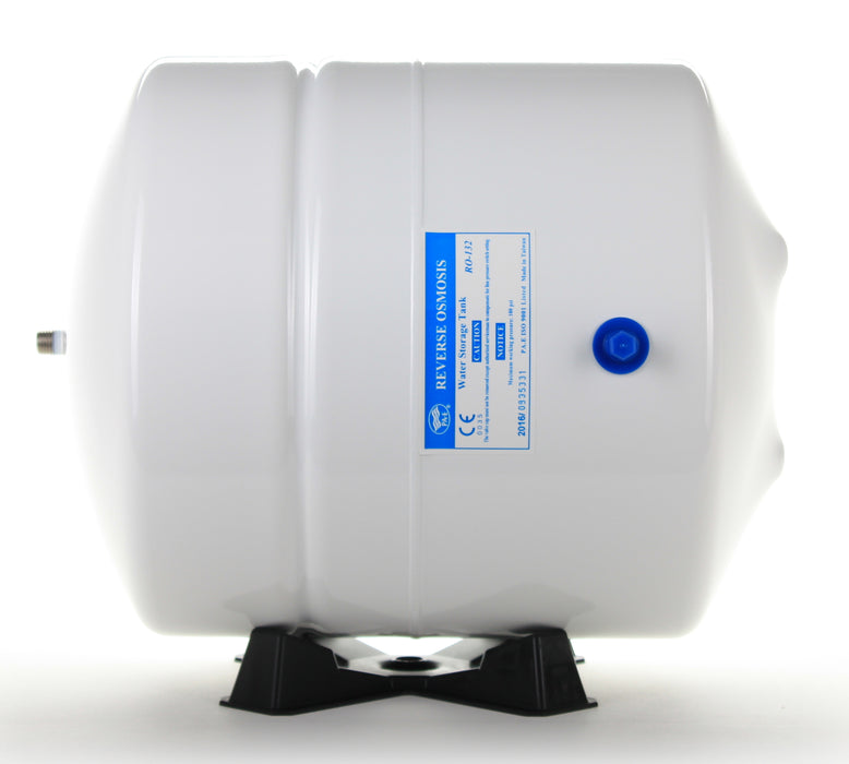 Stainless Steel 4.5 Gallon Reverse Osmosis Storage Water Tank - White, 1/4" Port