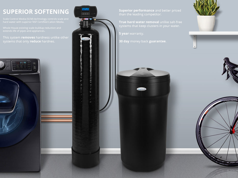 Reverse Osmosis System & Whole House Water Softener Package for 1-3 Bathrooms