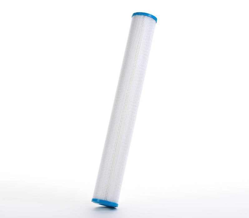 Polyester Pleated Sediment Water Filter, Washable & Reusable, 2.5" X 20", 10 μm